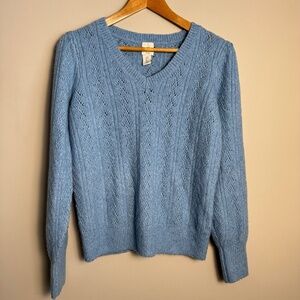JOIE Women's Long Sleeve Soft Knit Wool Blend Sweater‎ Powder Blue Size Small